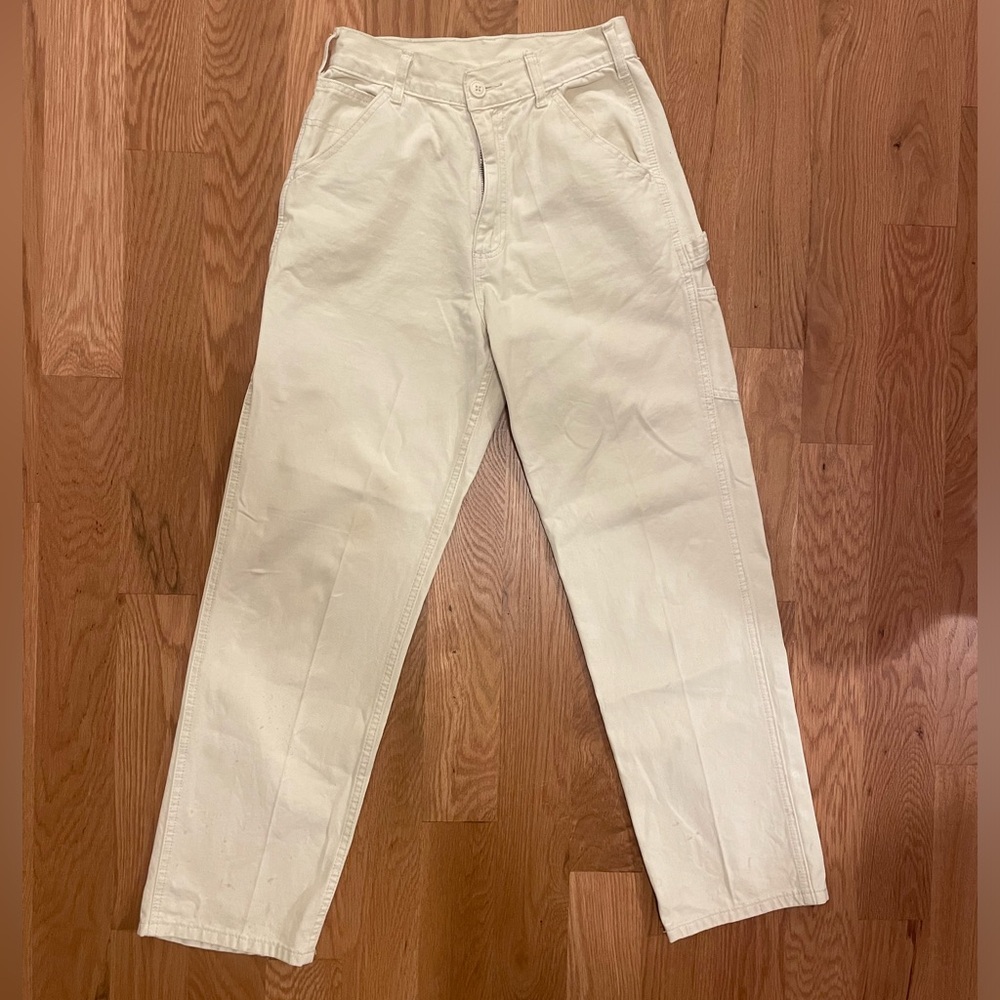 John Galt Off-White/Cream Carpenter Pants